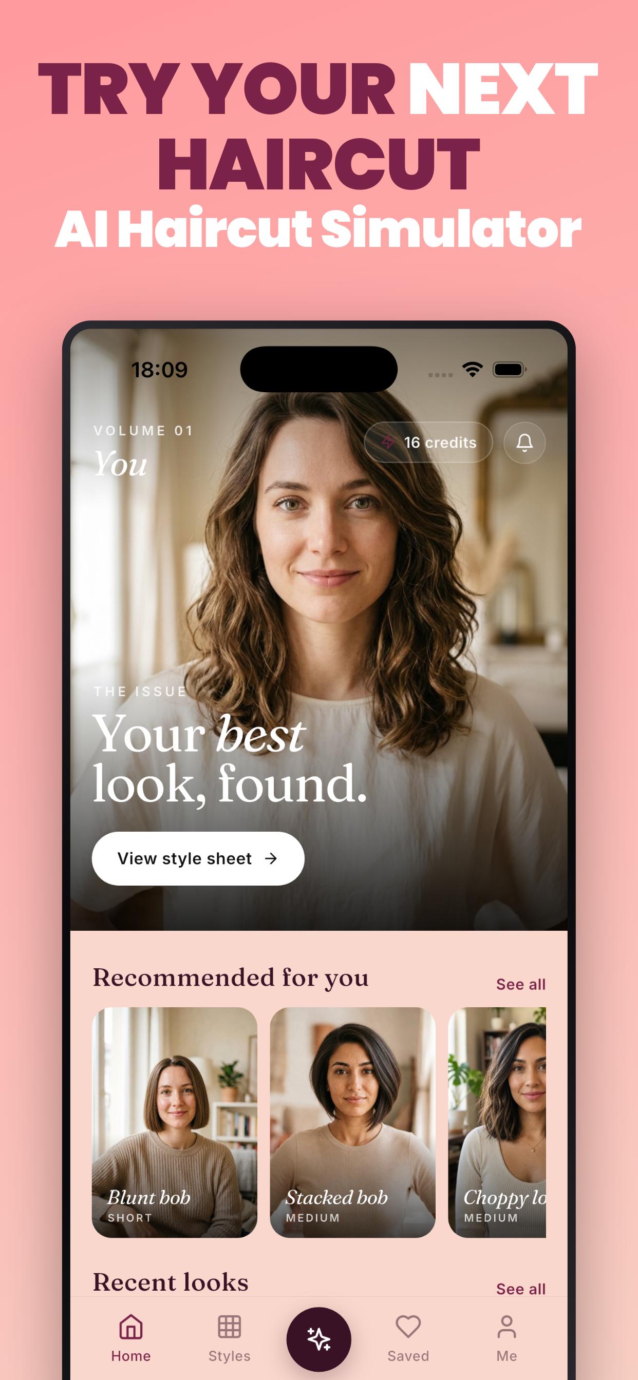 Home screen, Your best look, found